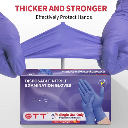 100/200pcs Disposable Nitrile Gloves Suitable For Home Use Latex Free Suitable For Lab Tattoo Kitchen And Food Contact Thick Durable