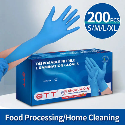100/200pcs Disposable Nitrile Gloves Suitable For Home Use Latex Free Suitable For Lab Tattoo Kitchen And Food Contact Thick Durable